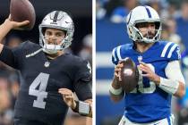 New Raiders offensive coordinator Luke Getsy is expected to discuss the looming quarterback bat ...