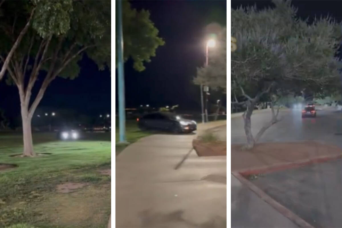 A vehicle is seen Monday, May 20, 2024, driving recklessly at Mission Hills Park, 551 E. Missio ...