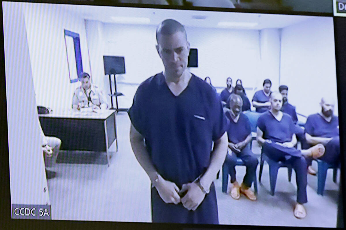 Roidan Durruthy-Mendoza appears in court by video link from prison during his competency hearin ...