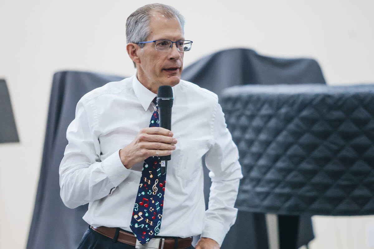 Mayoral candidate Lynn Baird speaks during a forum for the candidates running for mayor at the ...