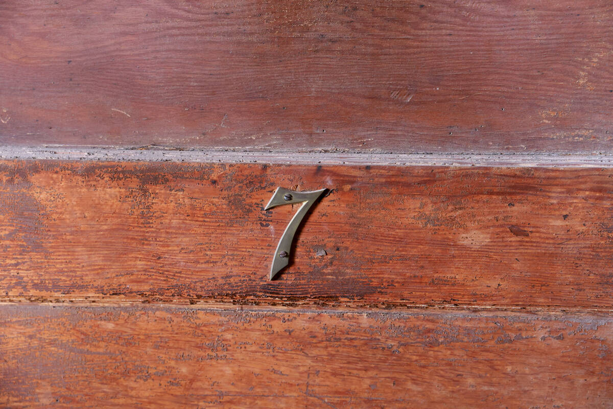 A classroom door in the Goldfield schoolhouse is shown in the former boomtown Wednesday, May 22 ...