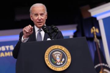 President Joe Biden takes questions from reporters on classified documents as he delivers remar ...