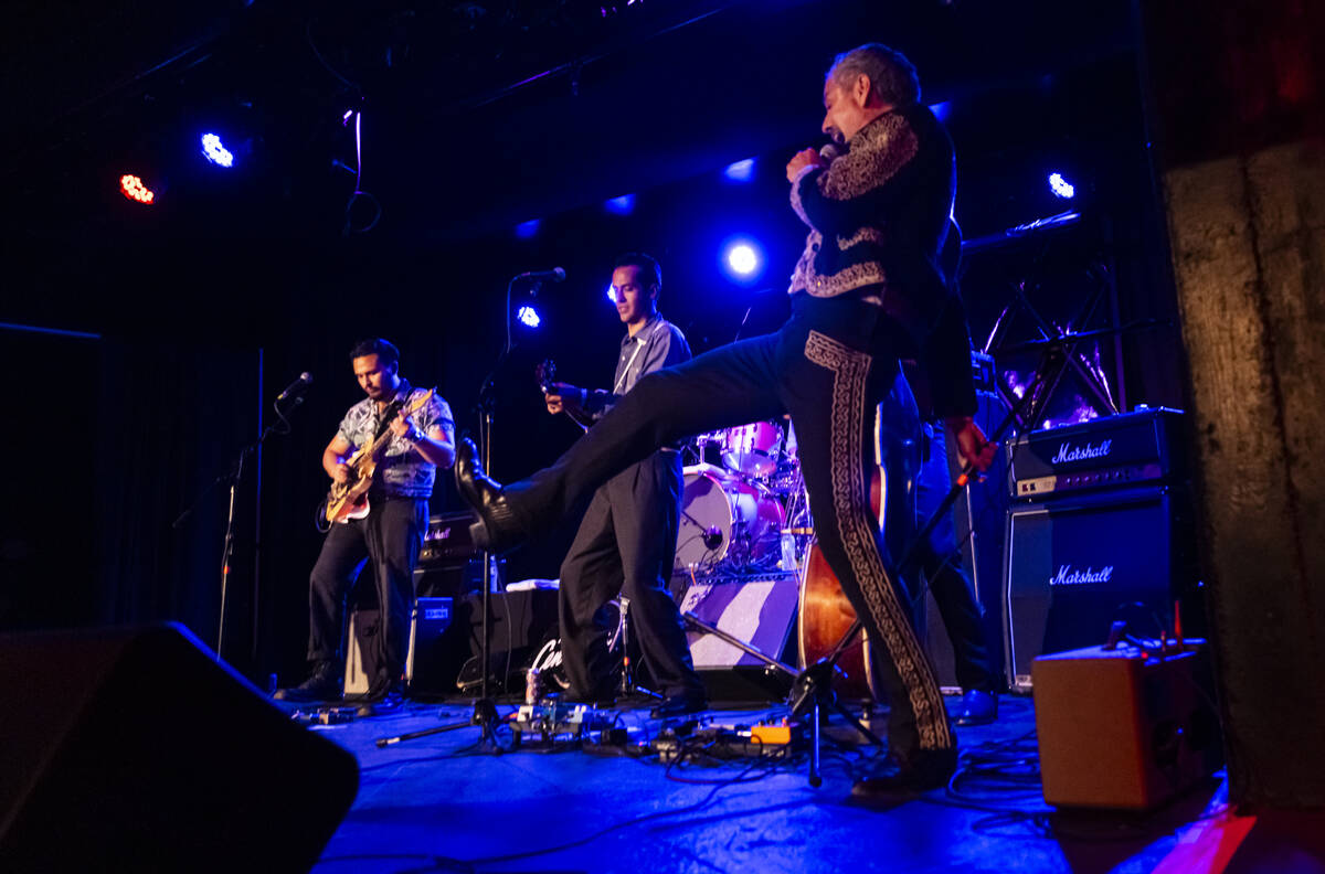 El Vez performs during a Punk Rock Bowling music festival club show at Fremont Country Club in ...