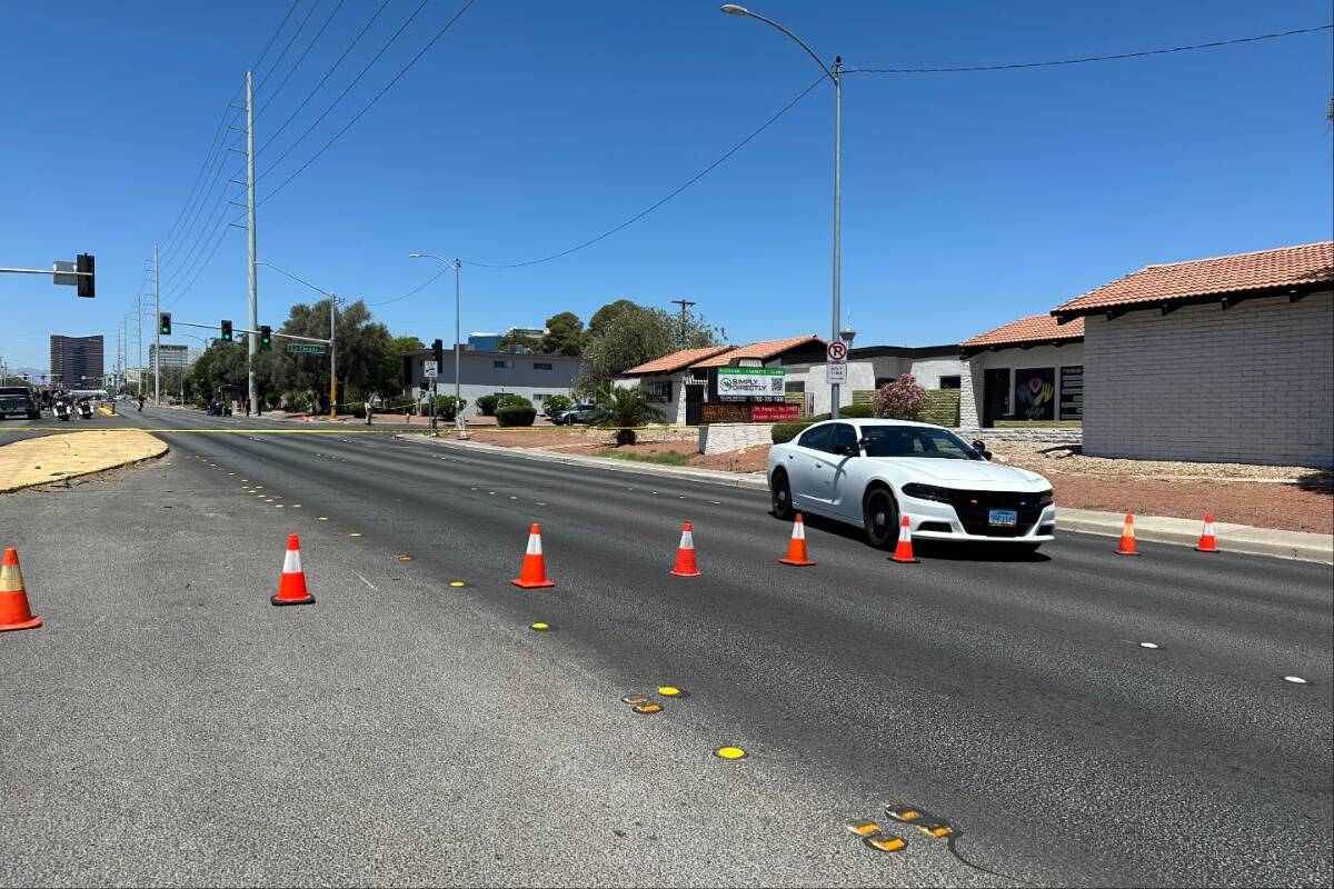 A child was struck by a 2023 Polaris Slingshot at the intersection of Desert Inn Road and La Ca ...