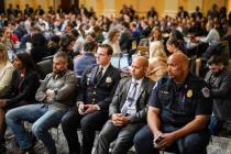 From left, former D.C. Metro Police Officer Michael Fanone, Metropolitan Police Officer Daniel ...