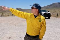 Shane Kelly, Bureau of Land Management Southern Nevada District fire prevention specialist, tal ...