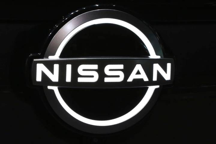 The Nissan logo is displayed at the global headquarters of Nissan Motor Co., July 22, 2020, in ...