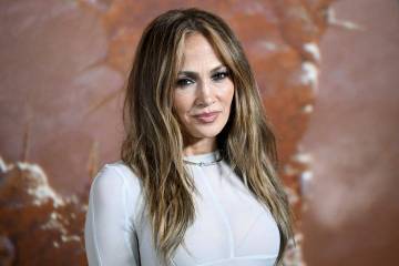 FILE - Jennifer Lopez participates in a Netflix "Atlas" photo call at the Four Season ...