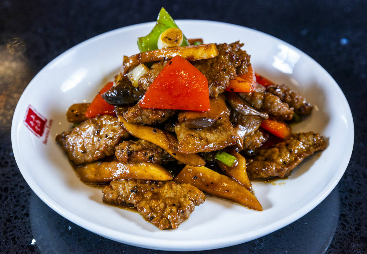 Black pepper mushroom beef at ShangHai Taste which is expanding from Chinatown to the southwest ...