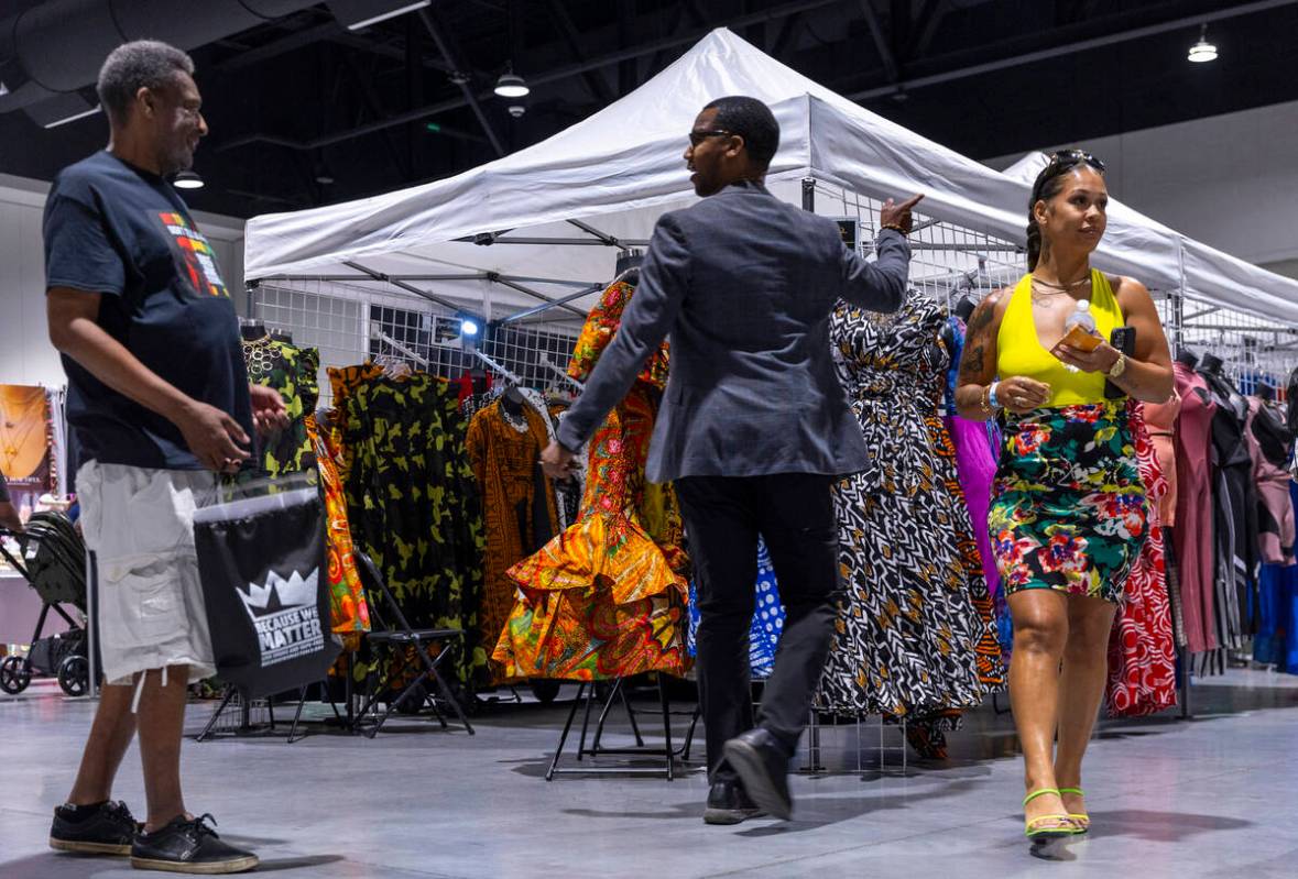 Many booths offer a variety of merchandise for purchase during the 23rd annual Las Vegas Junete ...