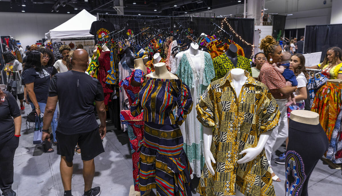 Many booths offer a variety of merchandise for purchase during the 23rd annual Las Vegas Junete ...