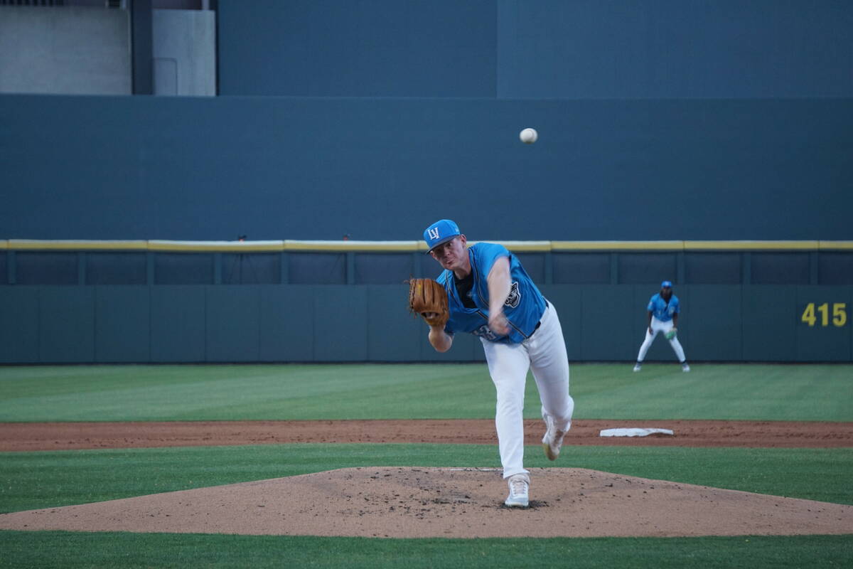 Las Vegas Aviators pitcher Brady Basso pitches during a game against the Salt Lake Bees on Tues ...