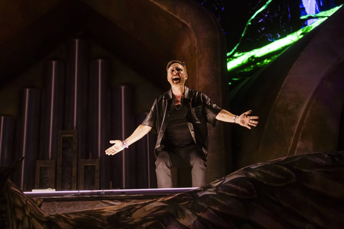 David Guetta performs at the Kinetic Field stage during the first night of the Electric Daisy C ...