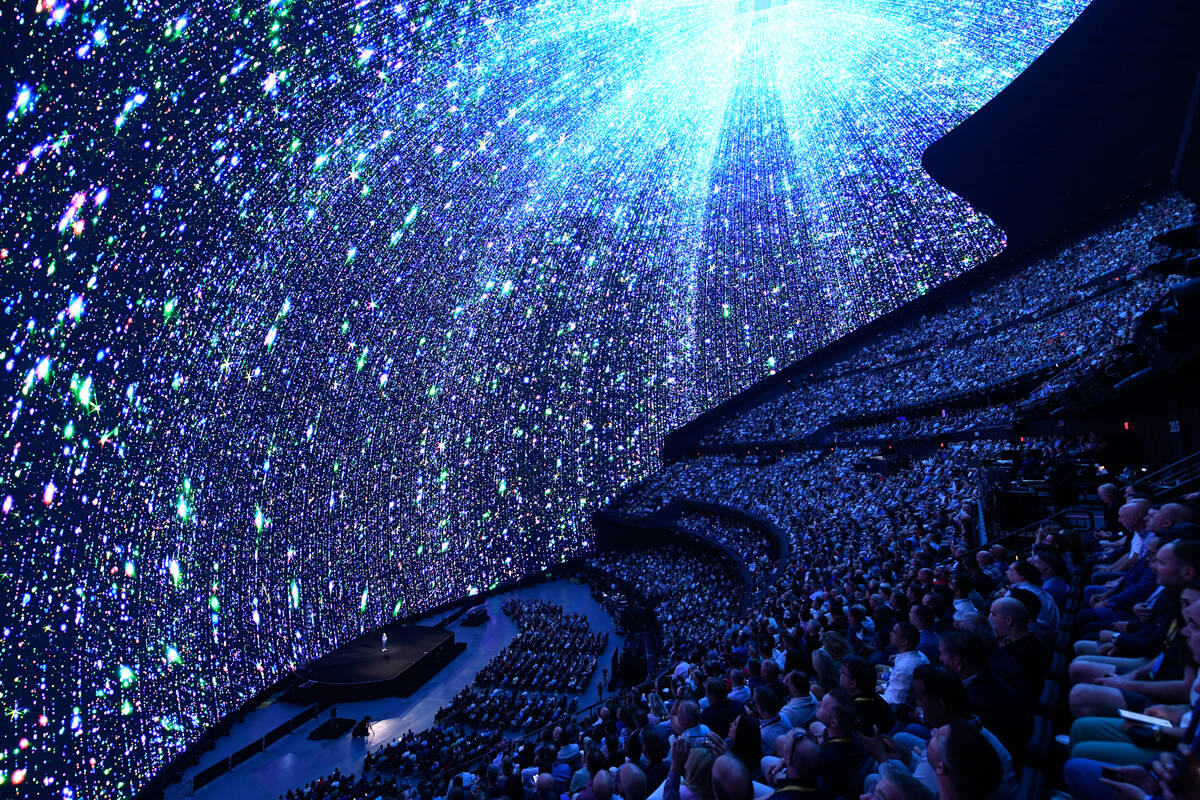 The crowd at the Sphere for HPE Discover 2024 on Tuesday, June 18, 2024. (Courtesy HPE)