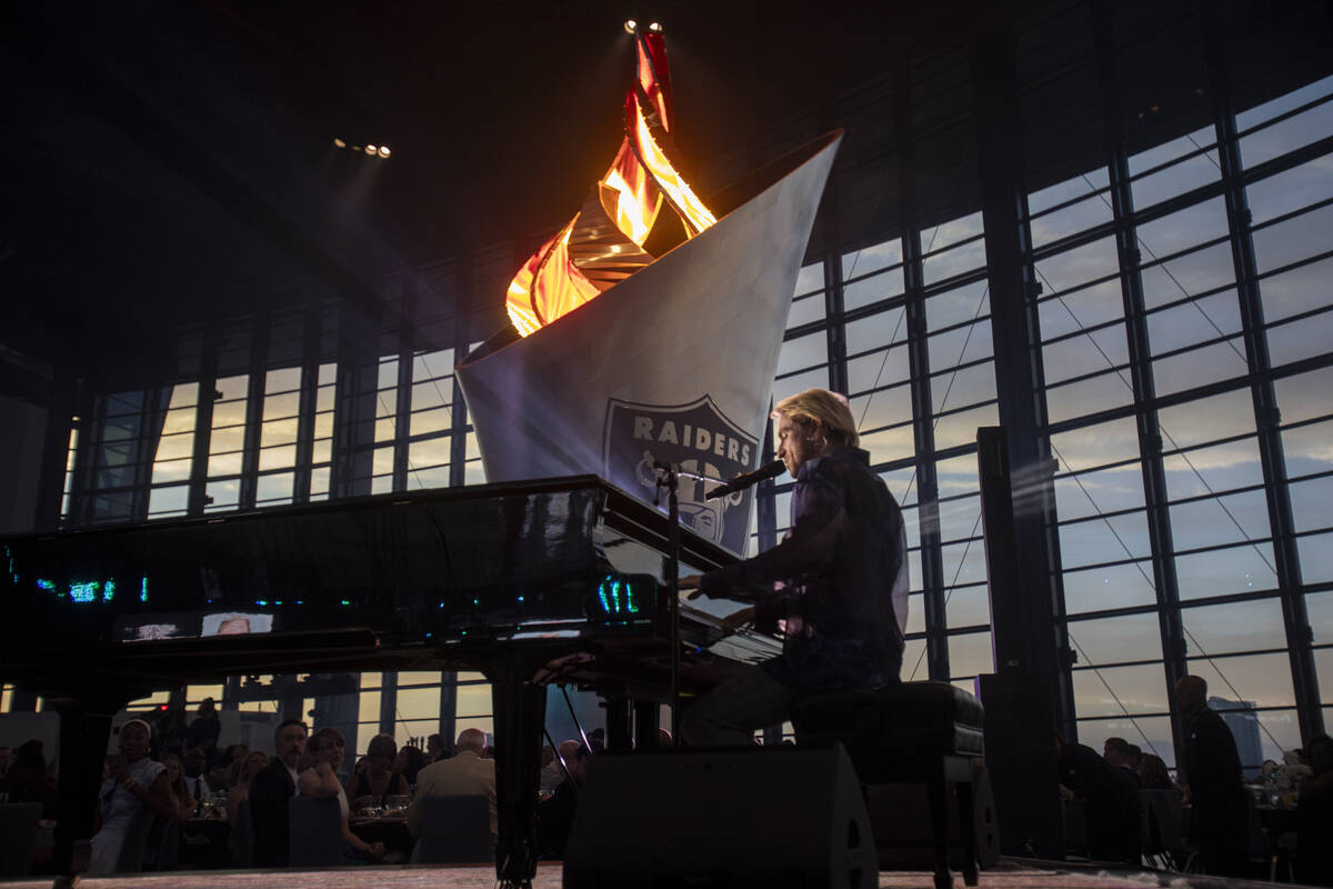 Nicholas Petricca performs for the crowd during The IX Awards ceremony on Monday, June 17, 2024 ...