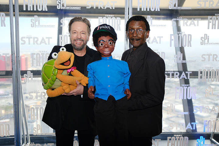 Terry Fator and Willie Tyler and Lester are shown at The Strat on Tuesday, June 18. 2024. (Jimm ...