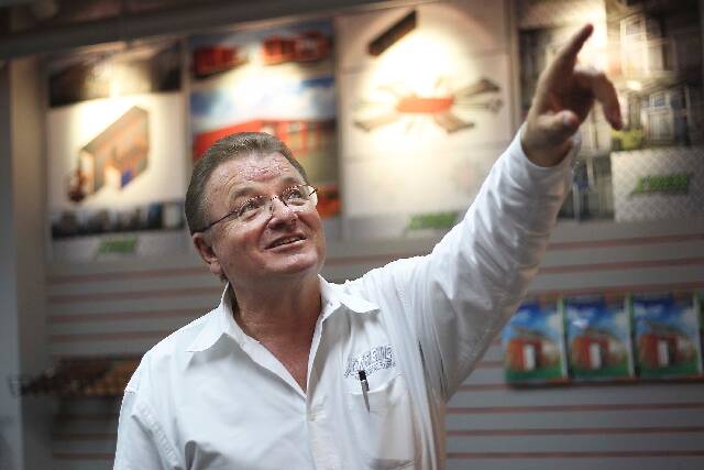 Don Ahern, chief executive officer of Ahern Rentals and Xtreme Manufacturing, gives a tour of h ...