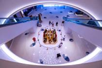 Fans are able to view 18 of the NHL trophies on display as the awards event is tomorrow night a ...