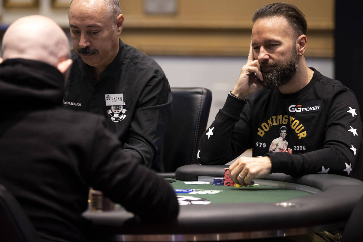 Professional poker player Daniel Negreanu in a high roller six handed no-limit hold’em e ...
