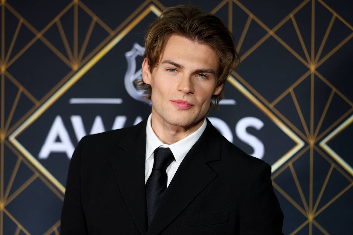 Draft prospect Noah Lalonde poses on the red carpet before the NHL Awards at Fontainebleau on T ...