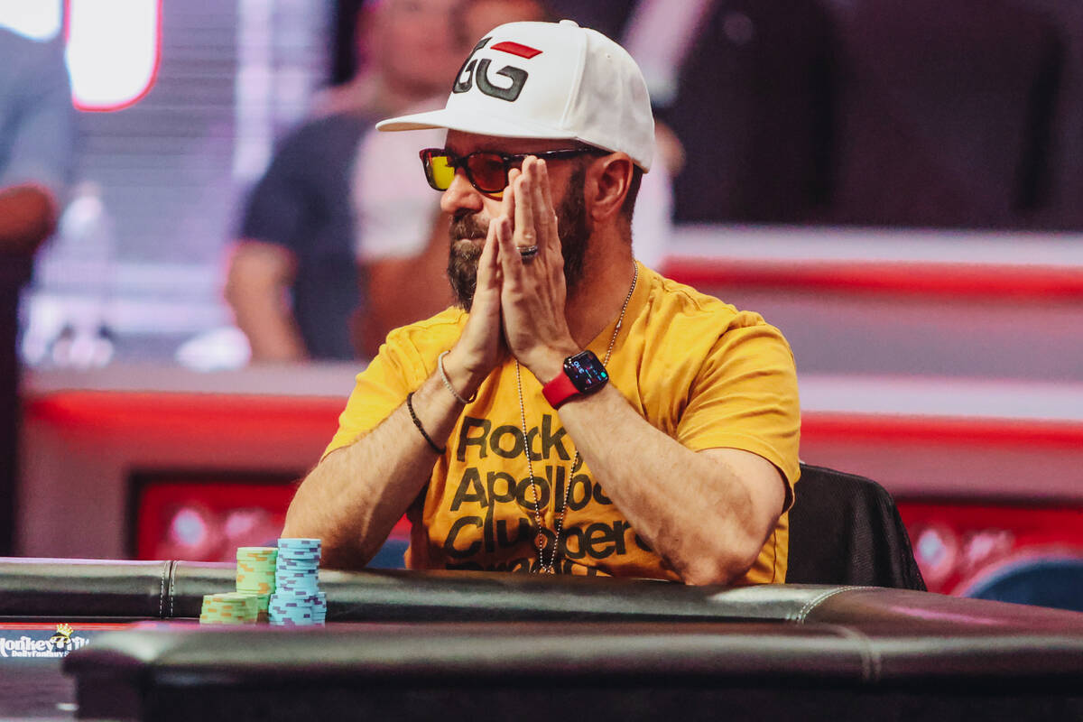Professional poker player Daniel Negreanu competes during the final table of $50,000 buy-in dur ...