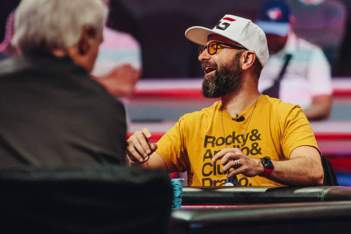 Professional poker player Daniel Negreanu competes during the final table of $50,000 buy-in dur ...