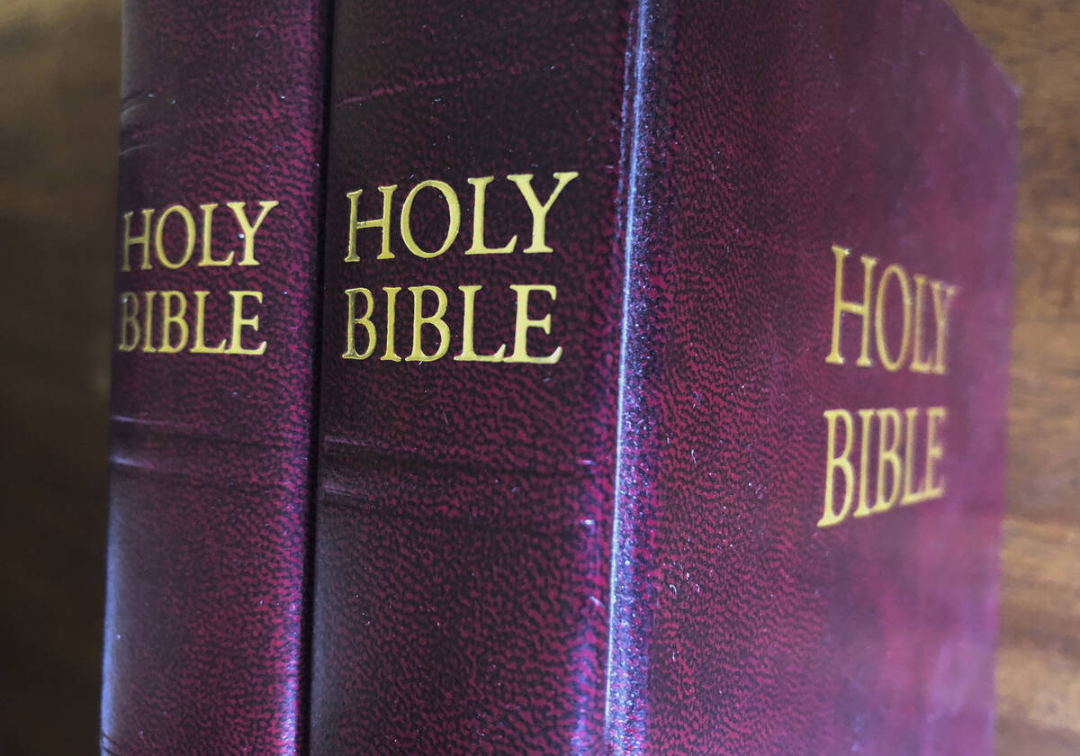 Bibles are displayed in Miami. Religious publishers say President Trump's most recently propose ...