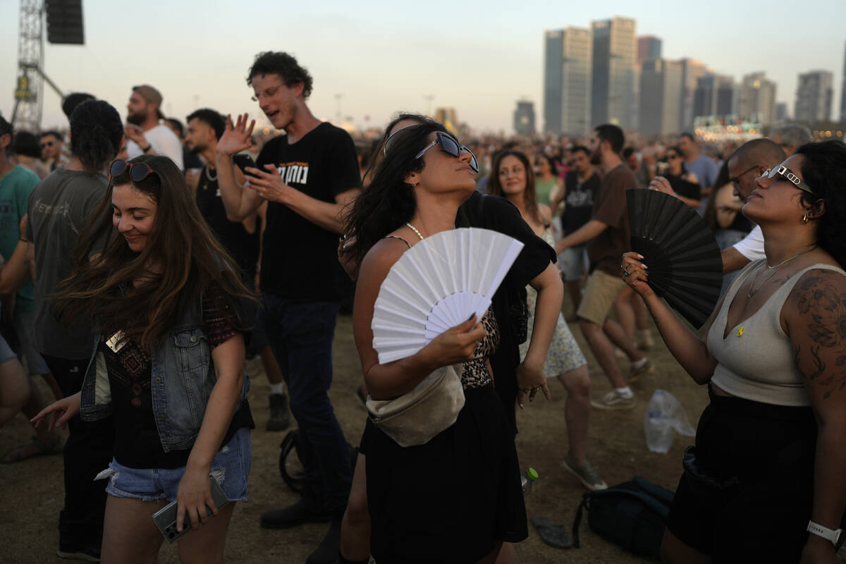 People dance the Nova Healing Concert in Tel Aviv, Israel, on Thursday, June 27, 2024. This wa ...