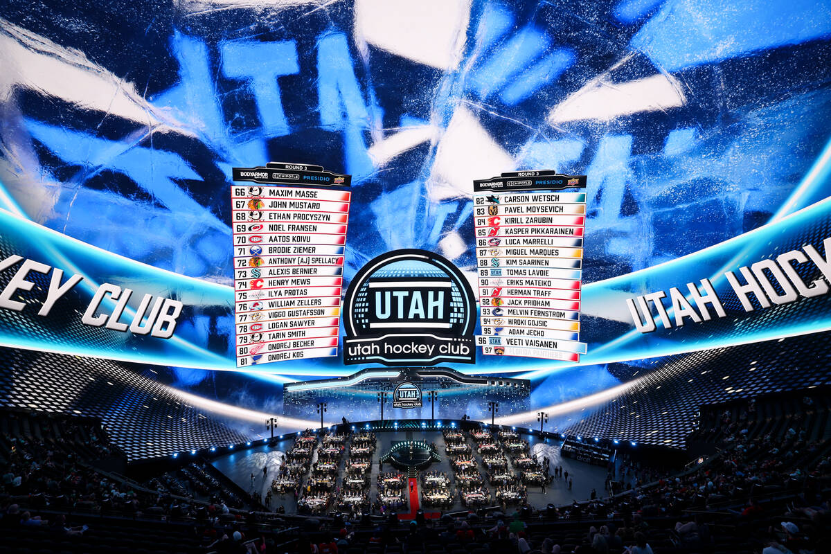 The Utah Hockey Club selects Veeti Vaisanan 96th overall during the third round of the NHL hock ...