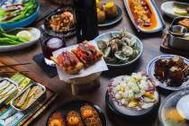 A variety of tapas from Chef Rafael Salines-Catalá at his Jamón Jamón Wood Fired Kitchen in ...