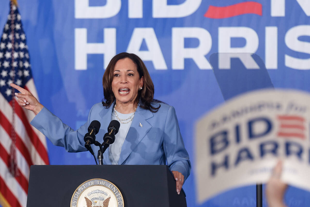 Kamala Harris defends Joe Biden in Las Vegas campaign stop | Nevada ...
