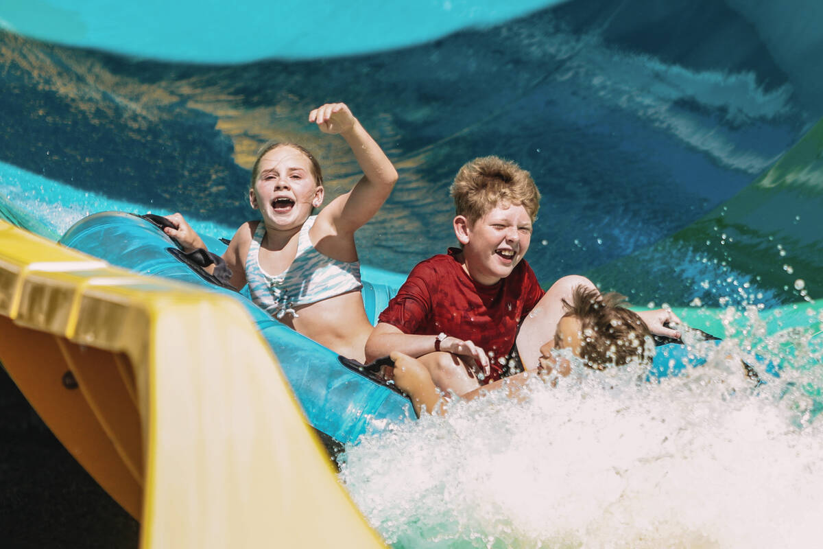Children at Cowabunga Bay on Friday, June 7, 2024, in Henderson. (Madeline Carter/Las Vegas Rev ...