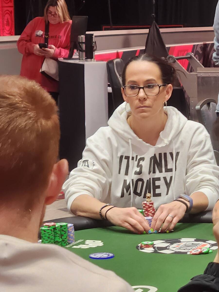 Danielle Andersen of Henderson was one of four women remaining in the World Series of Poker $10 ...