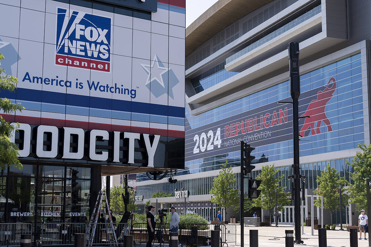 Preparations are made around the Fiserv Forum ahead of the 2024 Republican National Convention, ...