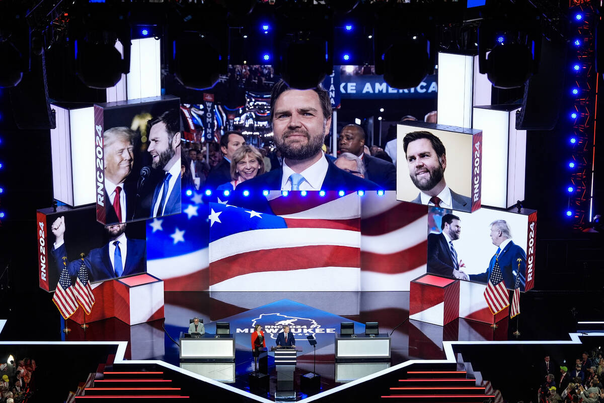 Lt. Governor Jon Husted nominates Republican vice presidential candidate Sen. JD Vance, R-Ohio, ...
