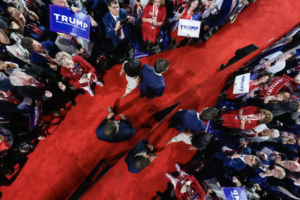 Republican vice presidential candidate Sen. JD Vance, R-Ohio, is introduced during the Republic ...