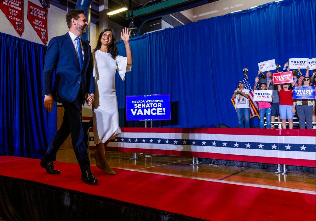 Sen. JD Vance of Ohio outlines state of presidential race in Las Vegas ...