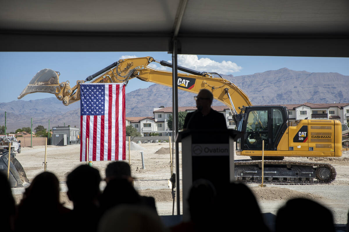 Chairman and Founder of Ovation Development Corporation Alan Molasky speaks in front of the beg ...