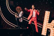 Brandon Flowers of The Killers is shown at the Colosseum at Caesars Palace on Friday, Aug. 16, ...