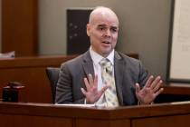 Robert Telles speaks to the jury from the witness stand on the eighth day of his murder trial a ...