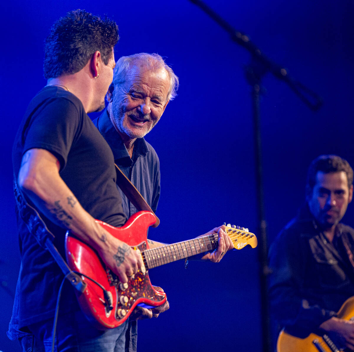 Mike Zito and Bill Murray are shown with Mike Zito, left, and Albert Castiglia of Blood Brother ...