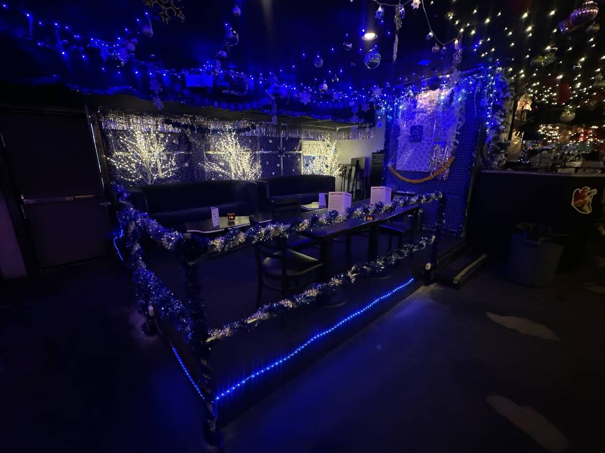Sand Dollar Lounge's Miracle on Spring Mountain holiday display is shown on Wednesday, Nov. 20, ...