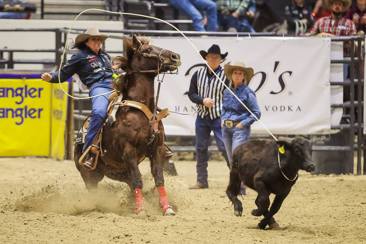 Kelsie Domer wins National Finals Breakaway Roping title Rodeo Sports
