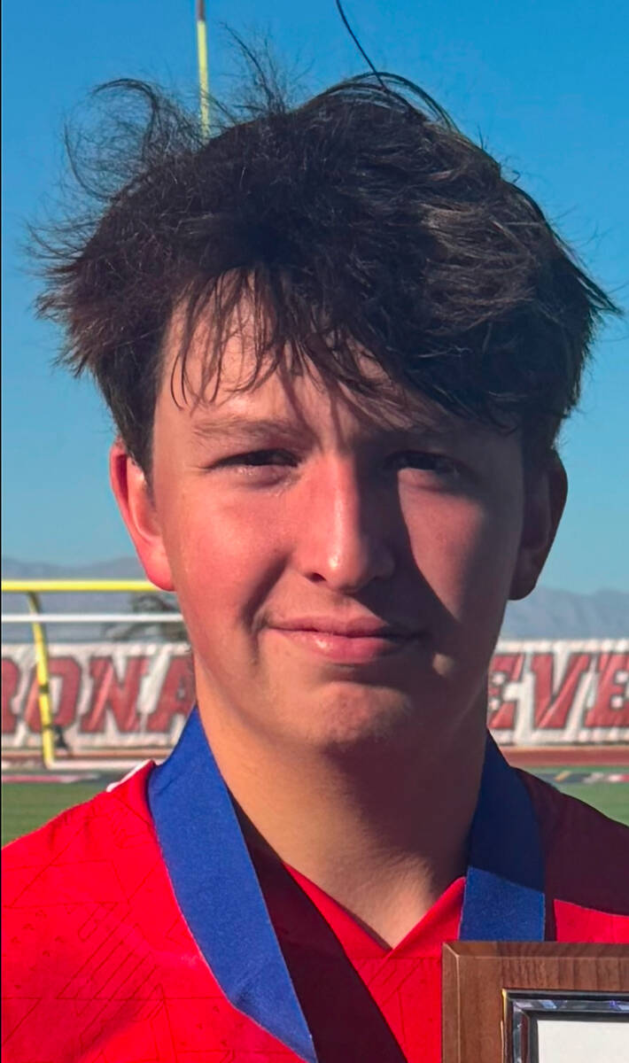 Coronado's Aiden Sena is a member of the Nevada Preps All-Southern Nevada boys soccer team.