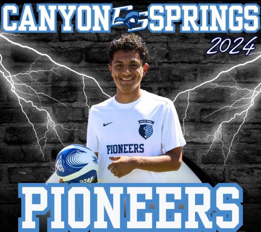 Canyon Springs' Alonso Gutierrez is a member of the Nevada Preps All-Southern Nevada boys socce ...