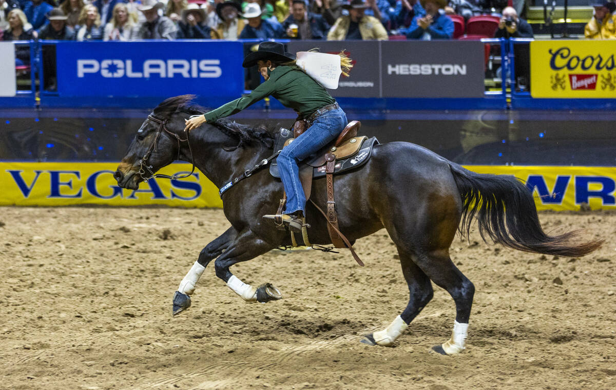 2024 NFR Kassie Mowry battles Hailey Kinsel for barrel racing tite
