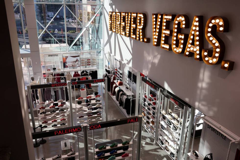 PUMA on the Strip in Las Vegas is shown Thursday, Nov. 21, 2024. The three-story retail destina ...