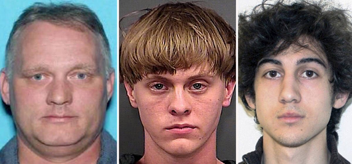 This combination photo shows federal death row inmates Robert Bowers, from left, the gunman who ...