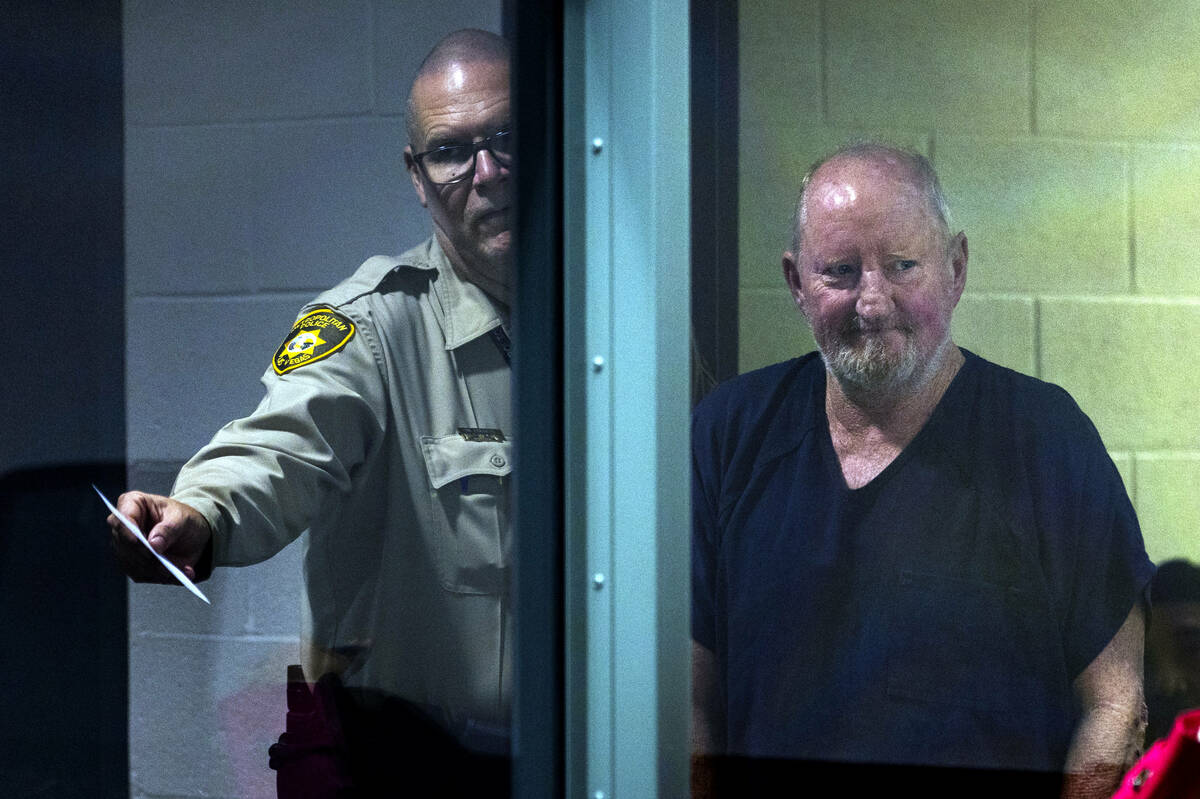 David Eubank makes his initial appearance before a judge behind the glass at the Regional Justi ...