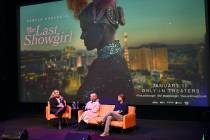 LAS VEGAS, NEVADA - JANUARY 02: Rachel Smith, Pamela Anderson and producer Robert Schwartzman ...